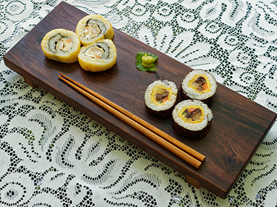 Bolivian Rosewood sushi board 14"x5"
