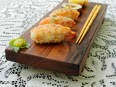 Bolivian Rosewood sushi board 15"x5.5"
